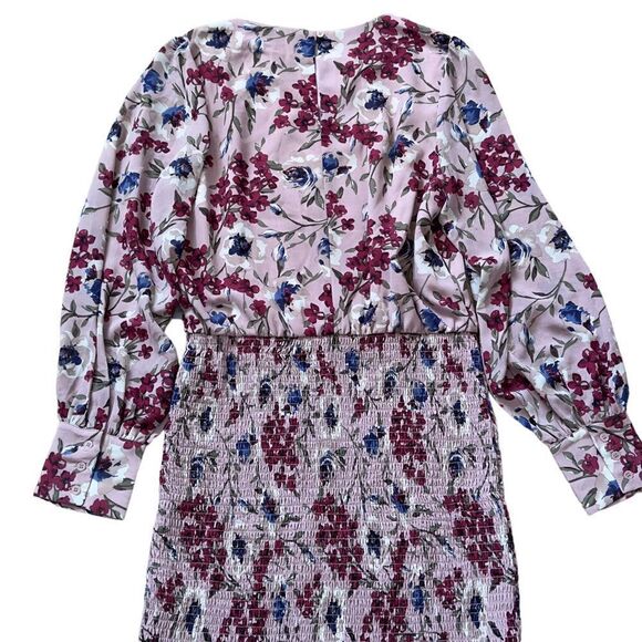 Melloday Pink Floral Smocked Skirt Dress MEDIUM NWT - Picture 6 of 16